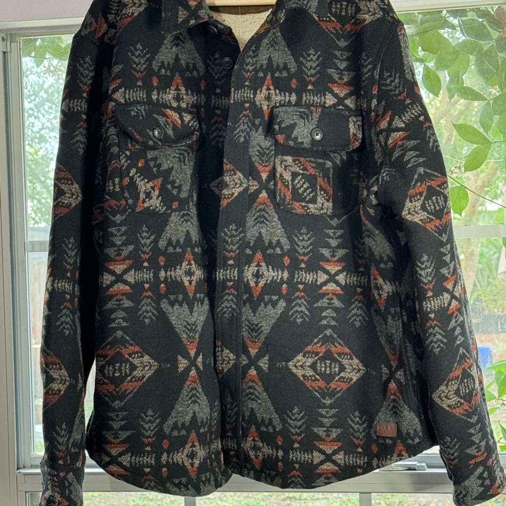 Men's Black Patterned Jacket